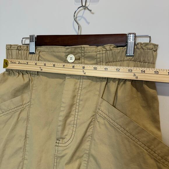 FREE PEOPLE Ready To Run Cinch Waist Pant in Parchment Size Medium Smocked Waist - Picture 8 of 14